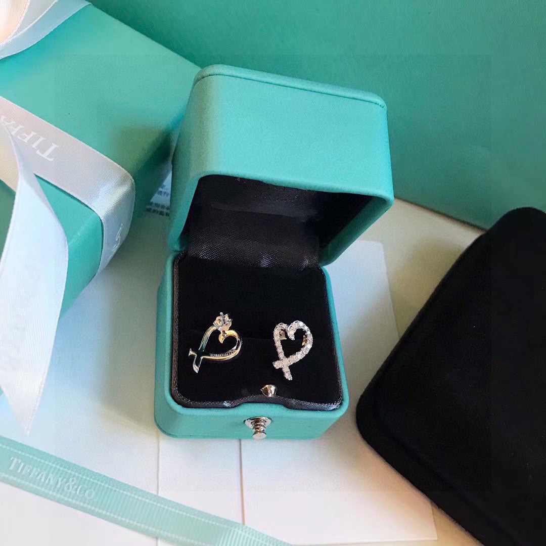 Tiffany Moissanite Earrings - 18K White Gold