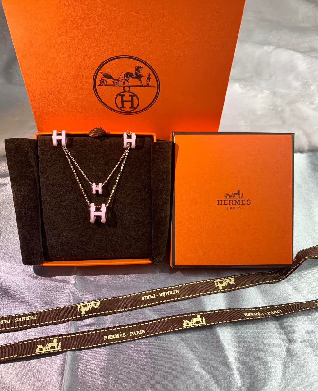 Hermes Mini Pop Pink Necklace