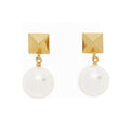 Valentino Pearl Earrings - 18K Yellow Gold