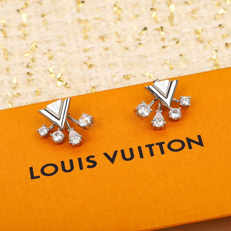 Louis Vuitton Diamomd Earrings - 18K White Gold