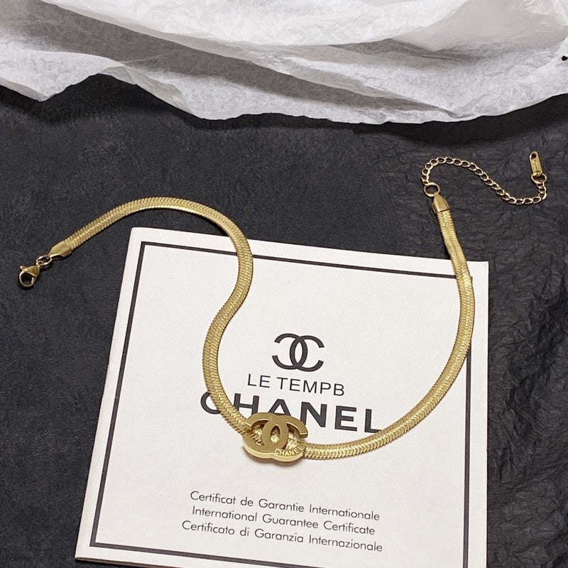 Chanel Gold Choker Necklace