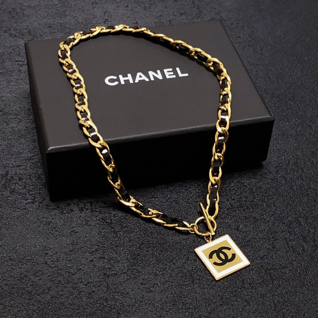 Chanel Leather Choker Necklace