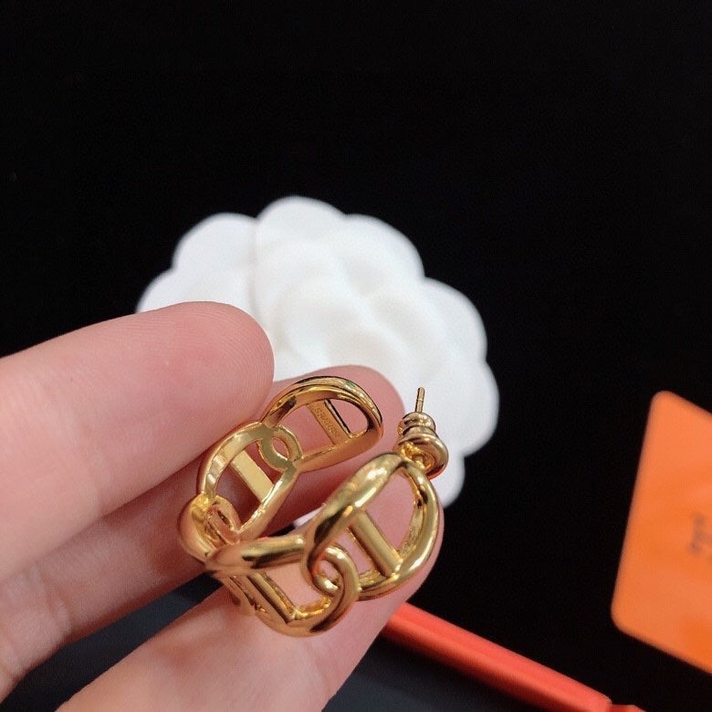 Hermes Chaine D'Ancre Enchainee Earrings