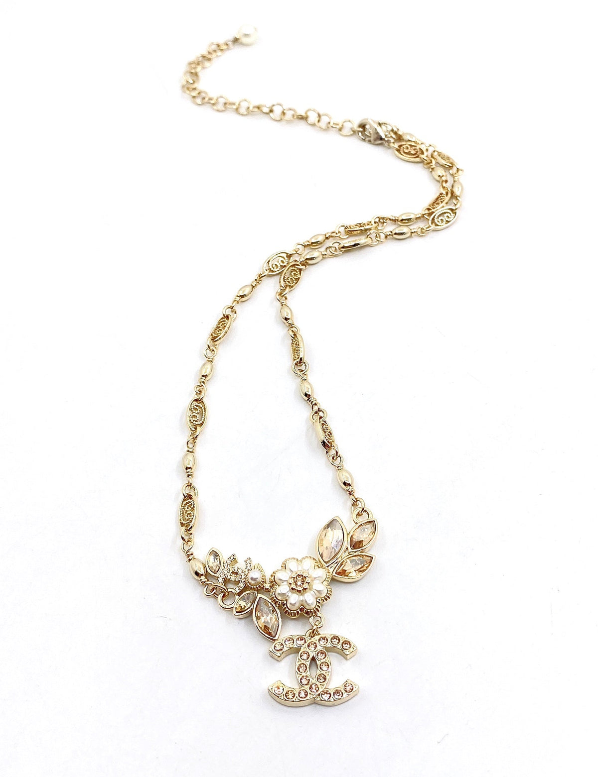 Chanel Flower Pendant Necklace