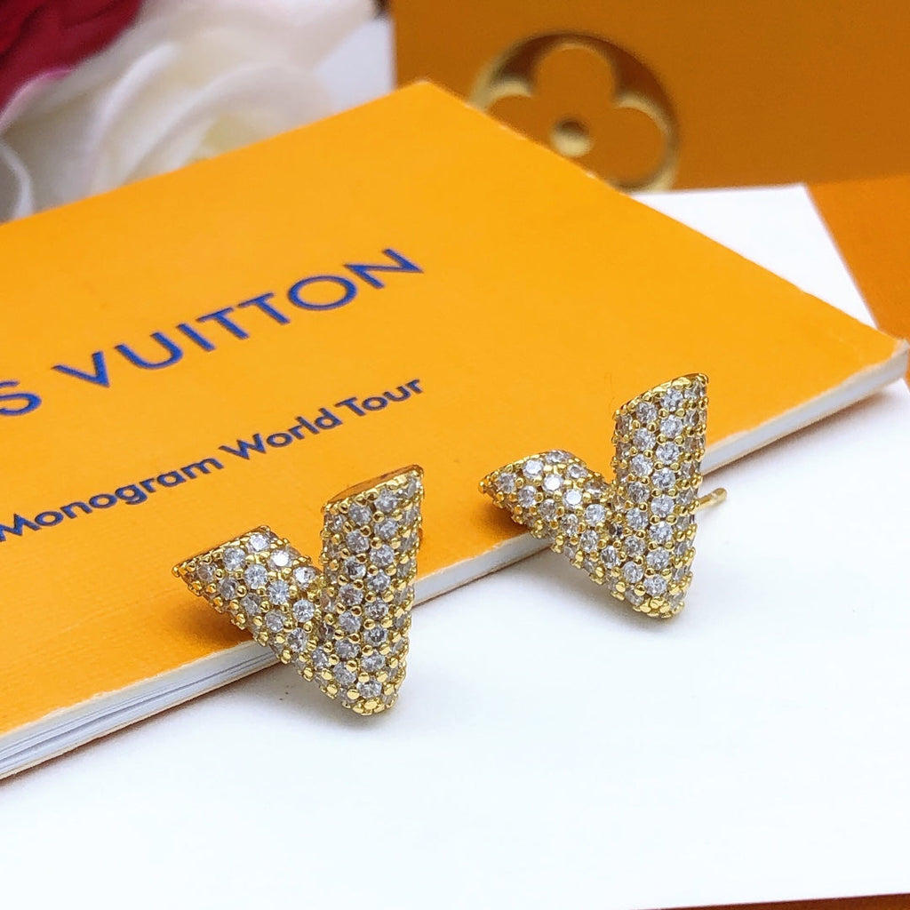 Louis Vuitton Diamond Earrings - 18K Yellow Gold