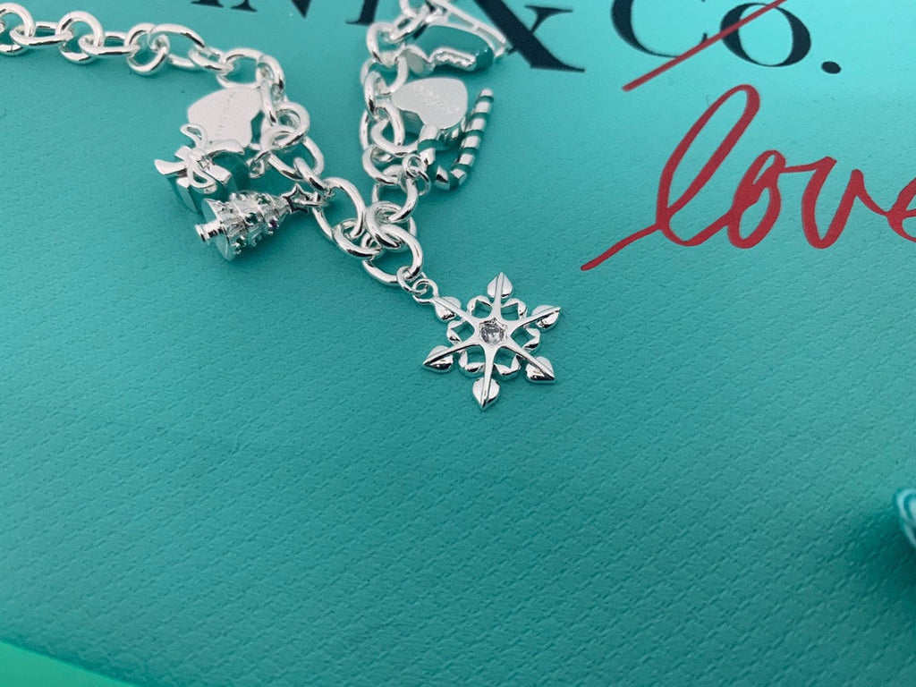 Tiffany Christmas Tag Bracelet - 18K White Gold