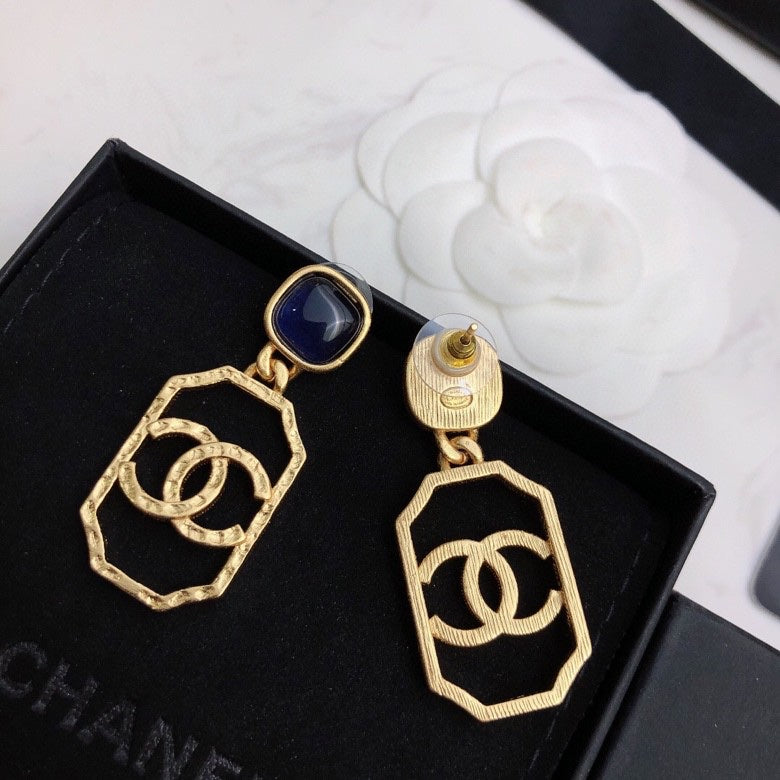 Chanel Perfume Bottle Earrings - 18K Yellow Gold