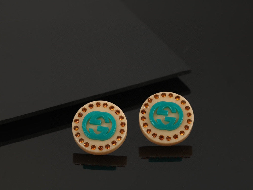 Gucci Double G Resin Earrings - 18K Yellow Gold