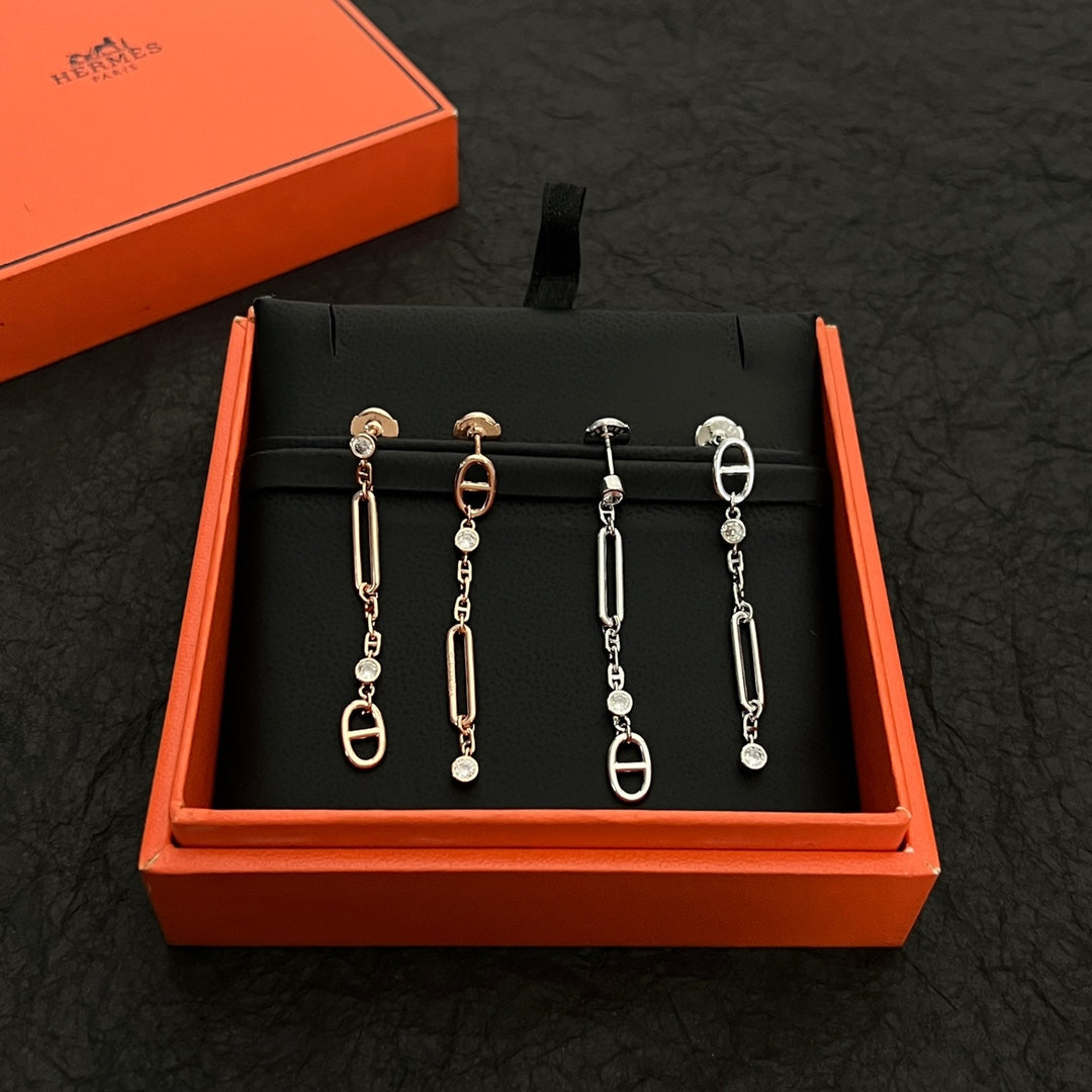 Hermes Chaine D'ancre Chaos Earrings