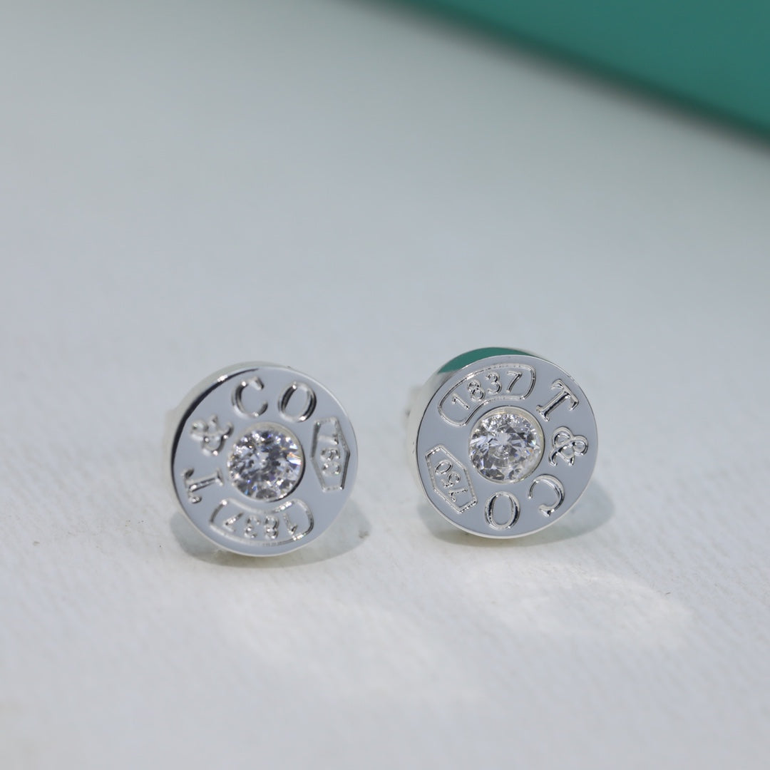 Tiffany 1837 Diamond Earrings - 18K White Gold
