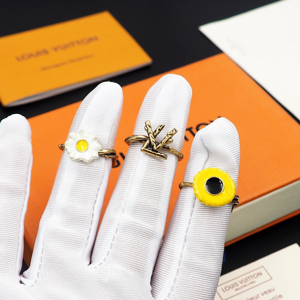 Louis Vuitton Gardening Set of Three Rings - 18K Yellow Gold