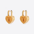 Balenciaga Hear Lock Earrings - 18K Gold