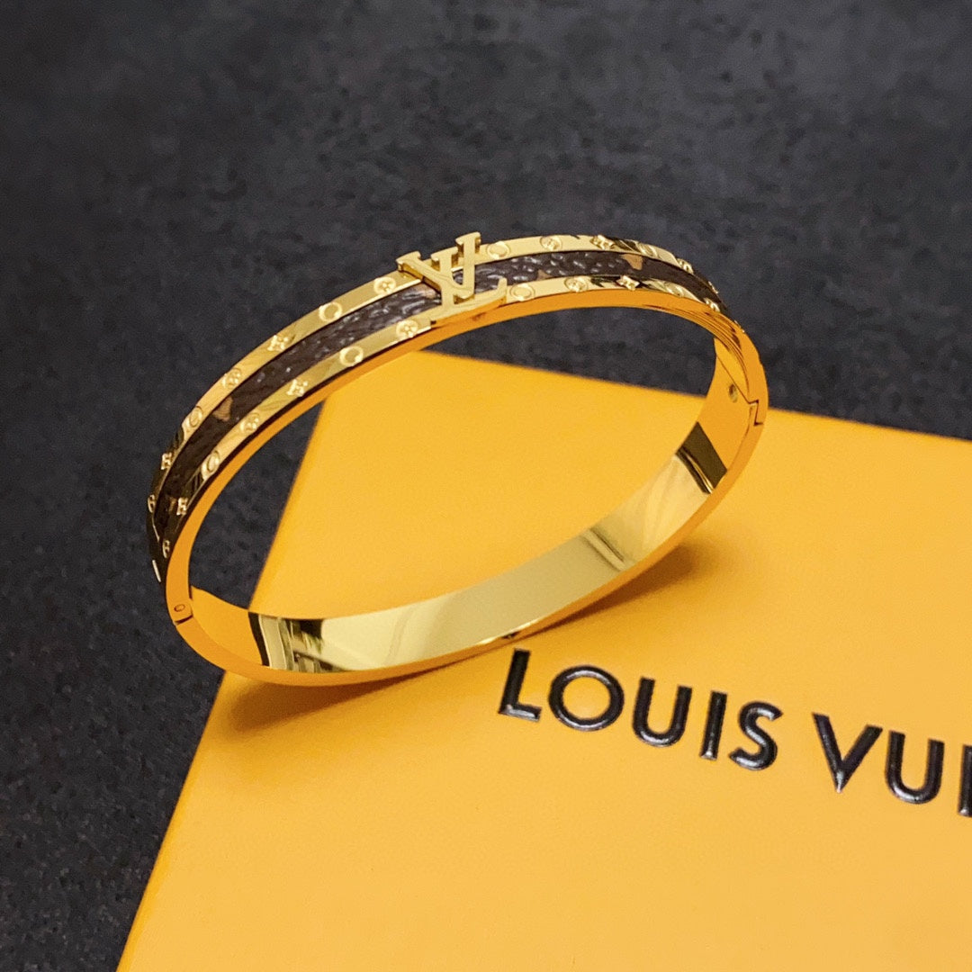 Louis Vuitton Leather Vintage Bracelet