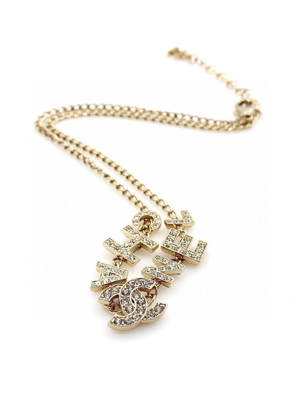 Chanel Script Diamond Necklace