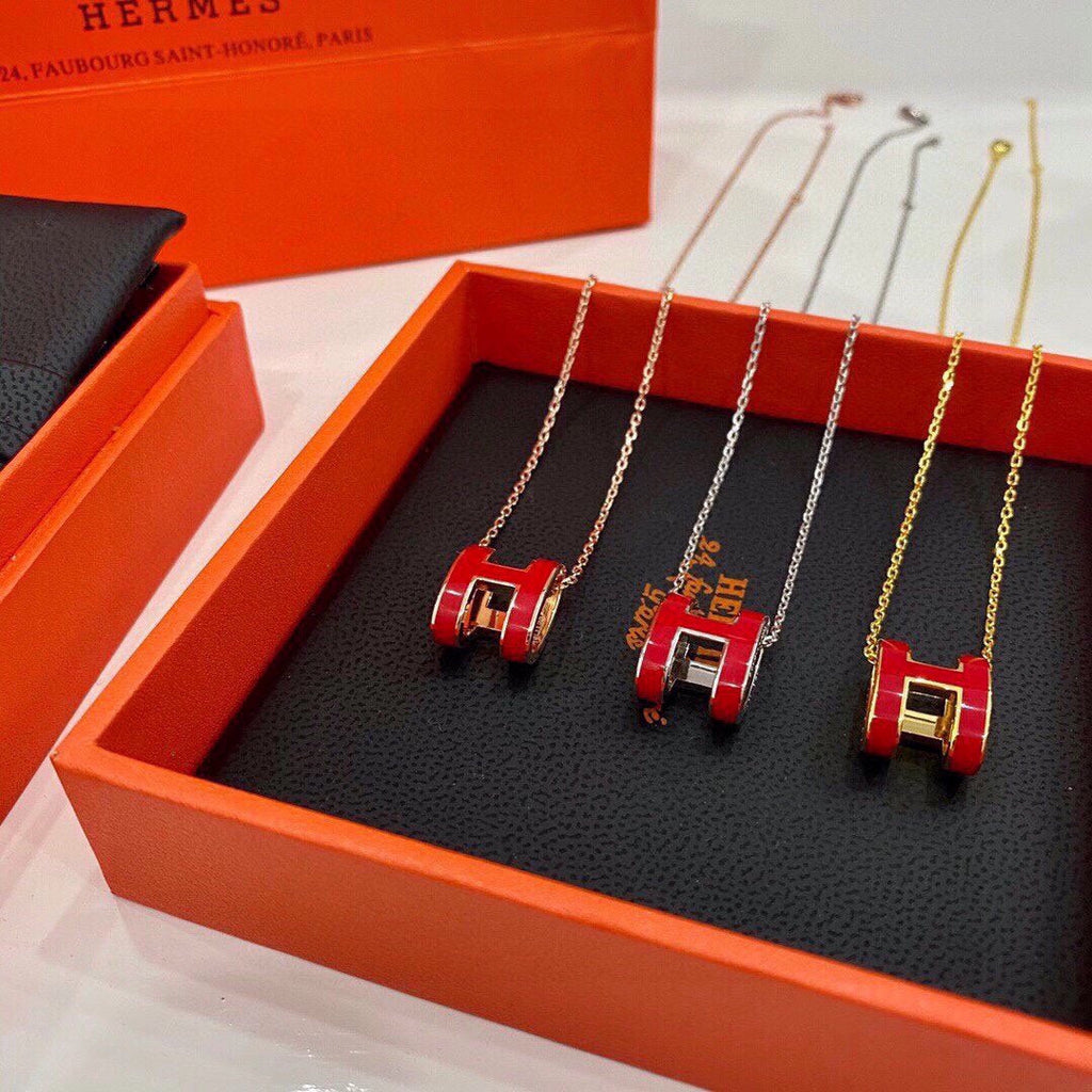 Hermes Mini Pop Red Necklace