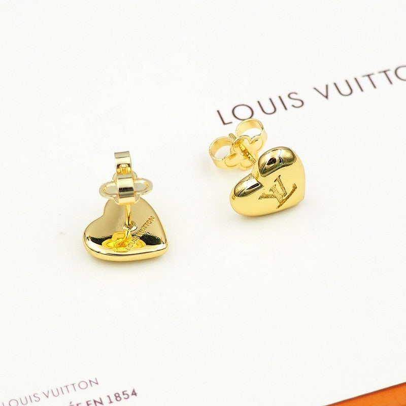 Louis Vuitton Heart Earrings - 18K Gold