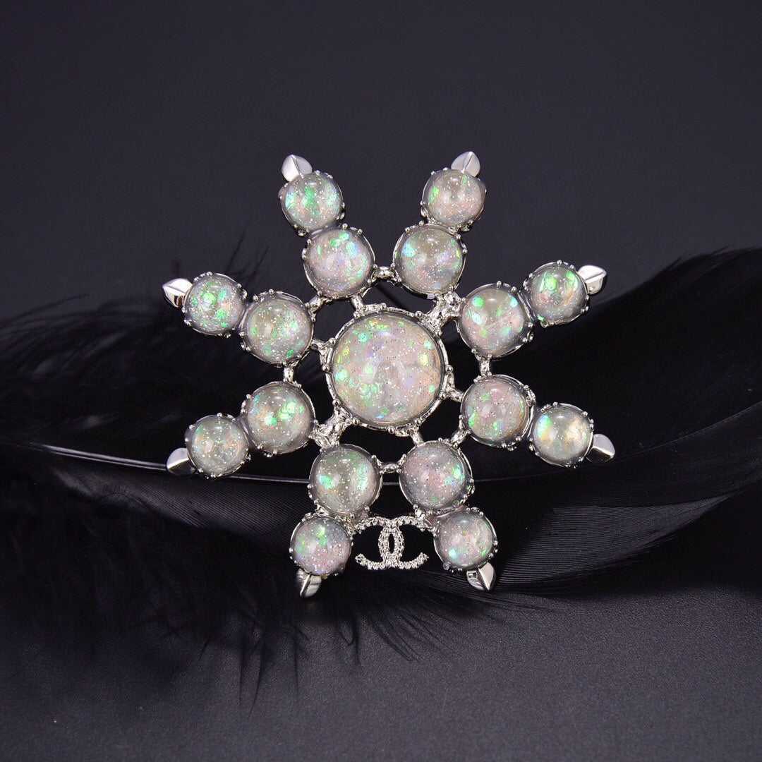 Chanel Flower Crystal Brooch
