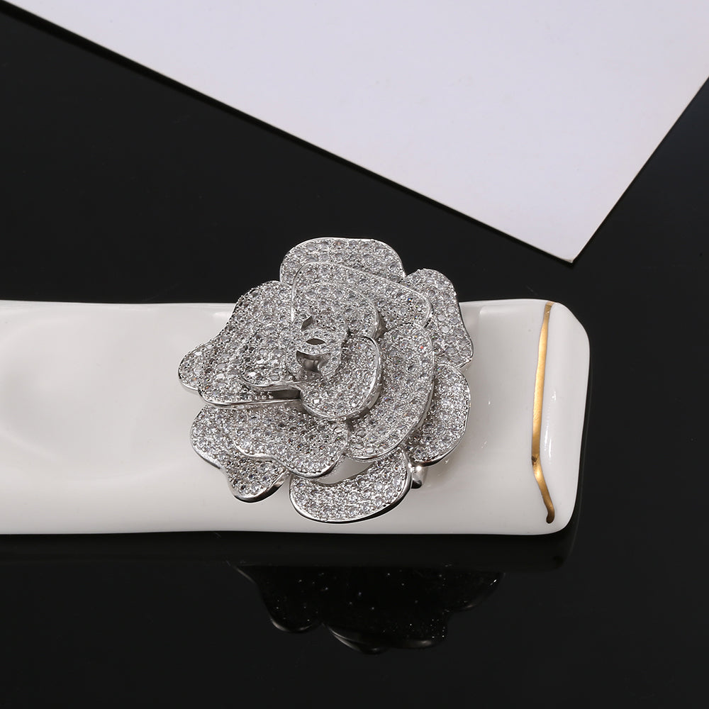 Chanel Camellia Diamond Brooch