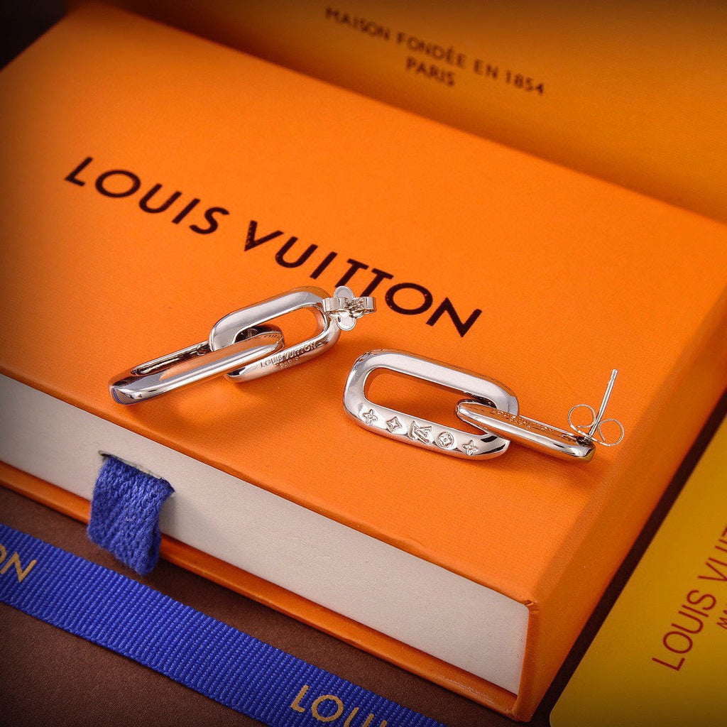 Louis Vuitton Edge Earrings - 18K White Gold
