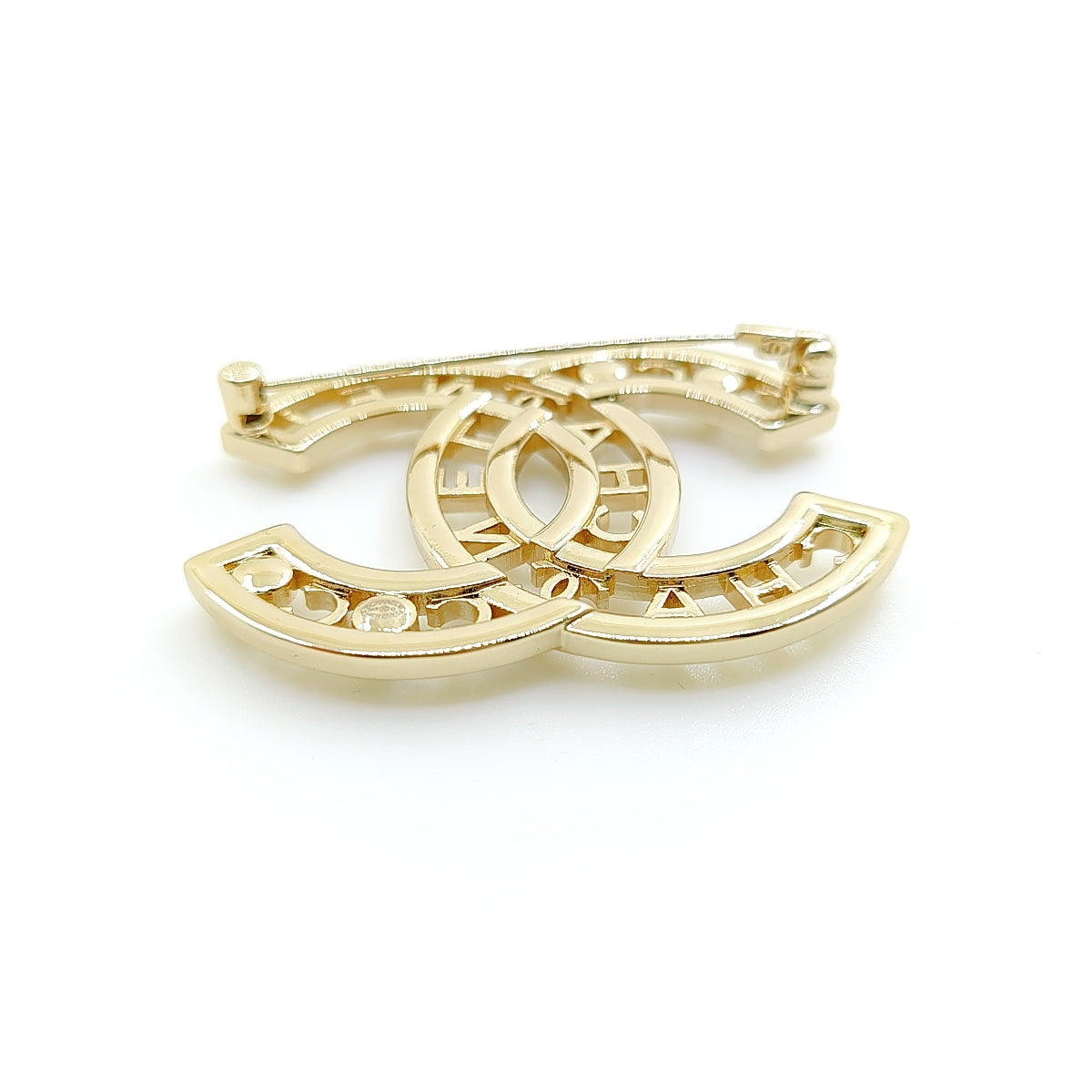 Chanel Script Diamond Brooch