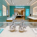 Tiffany Diamond Pearl Earrings - 18K White Gold
