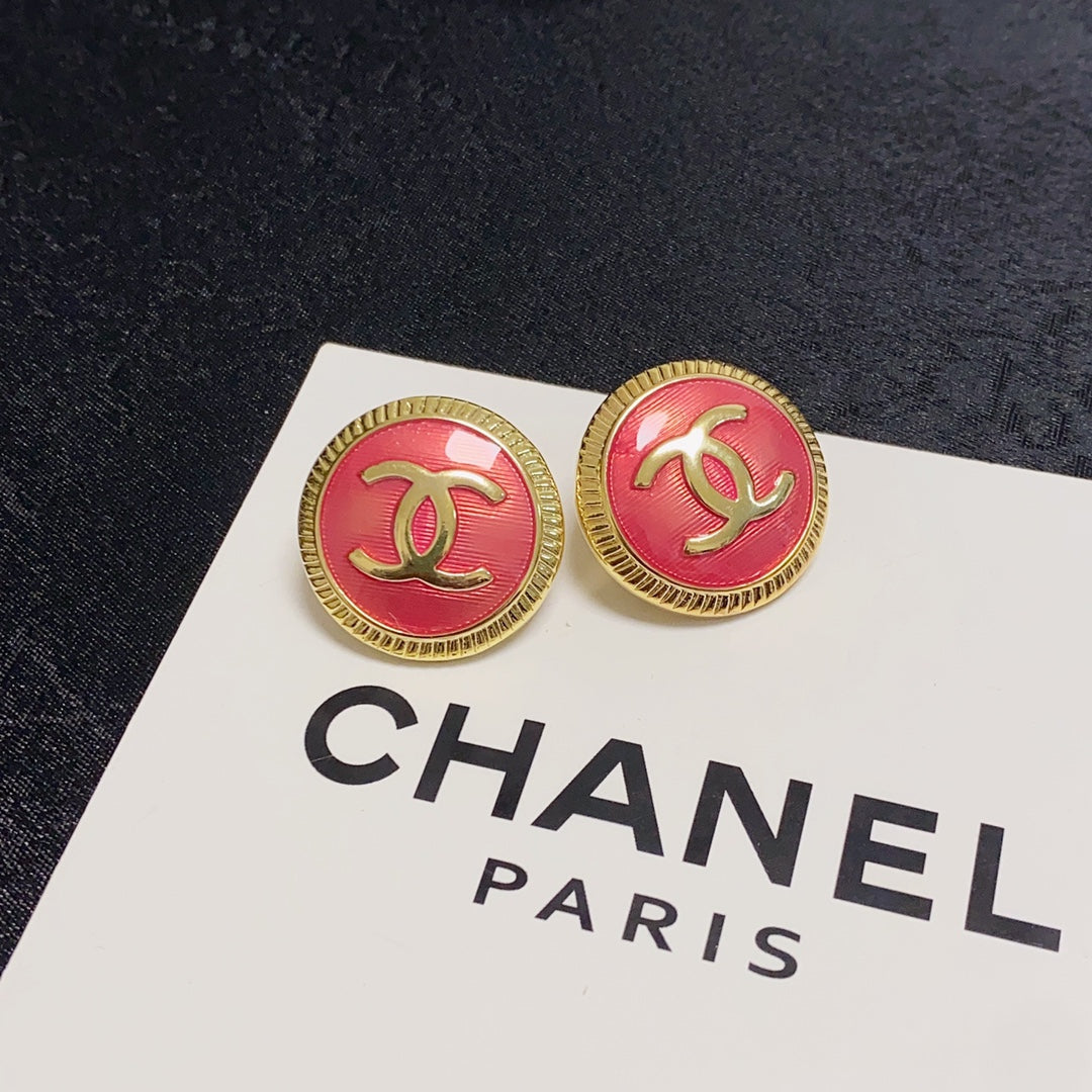 Chanel Red Earrings - 18K Yellow Gold