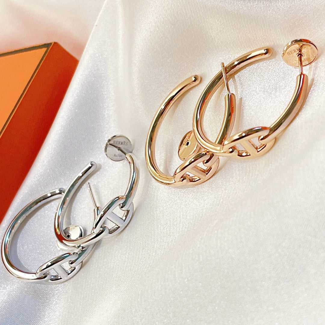 Hermes Chaine D'Ancre Earrings