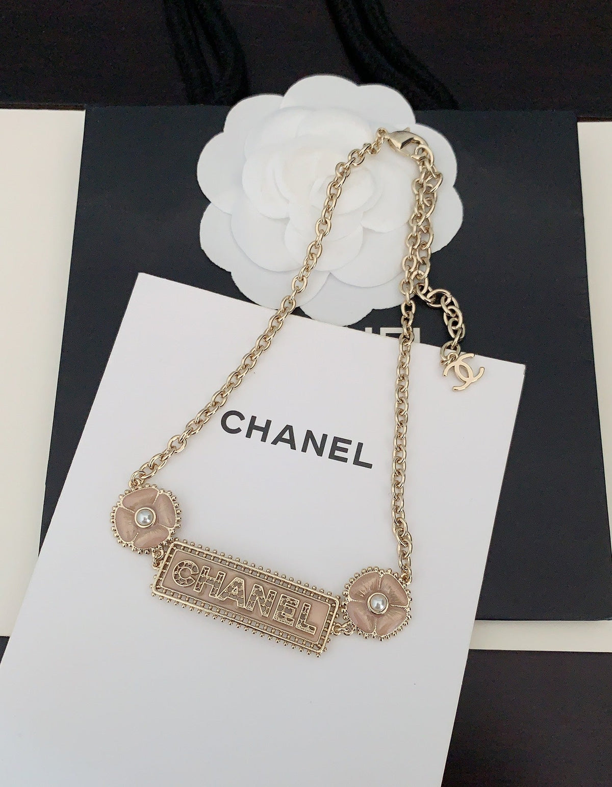 Chanel Resin Diamond Necklace