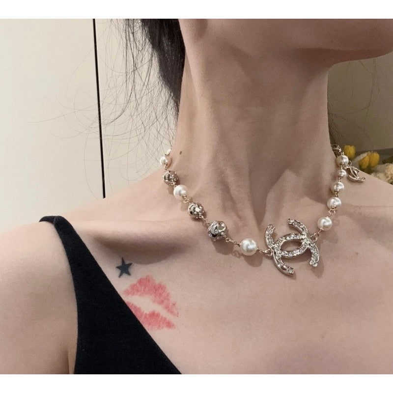 Chanel White Pearl Necklace