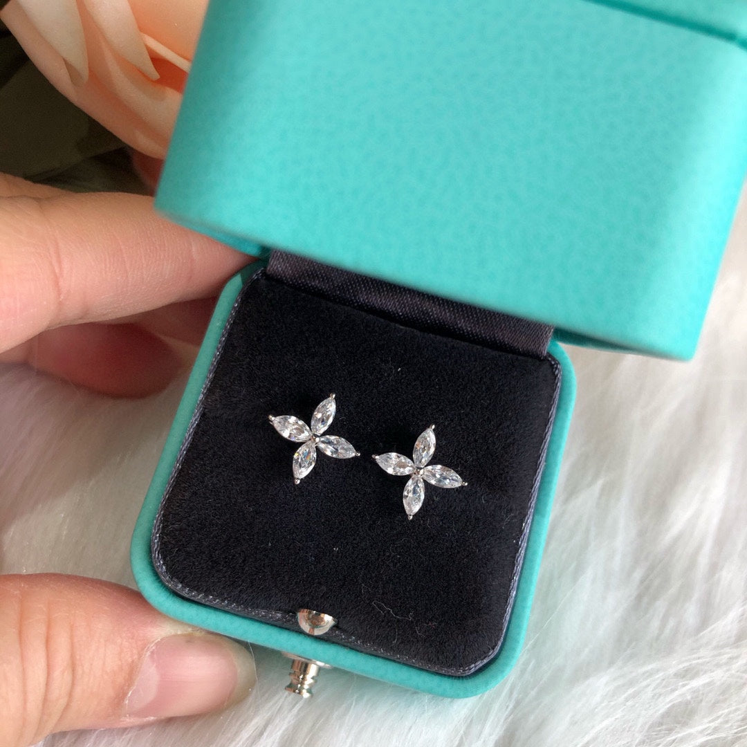 Tiffany Victoria Earrings - 18K White Gold