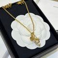 Chanel 26P Grape Pearl Gold Necklace