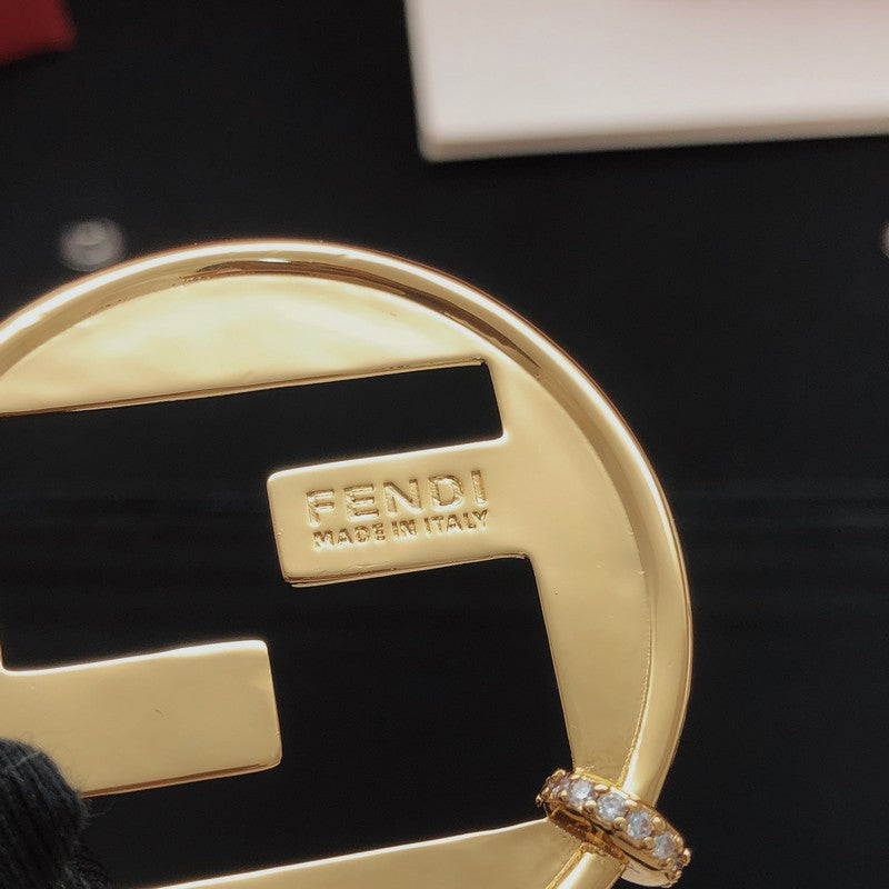 Fendi Big Round Earrings - 18K Yellow Gold