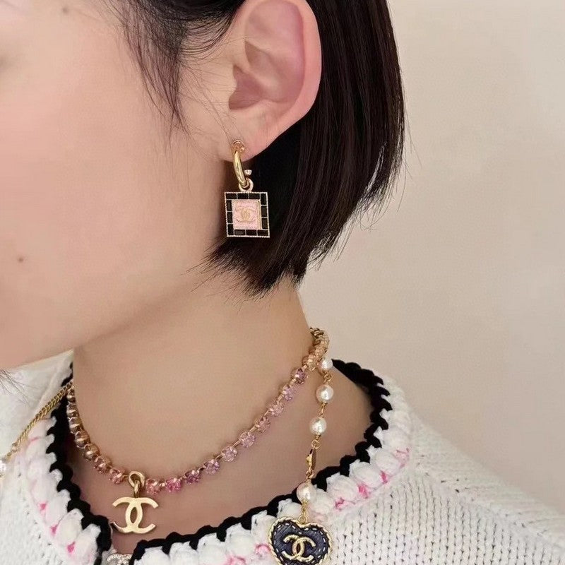 Chanel Pink Crystal Necklace