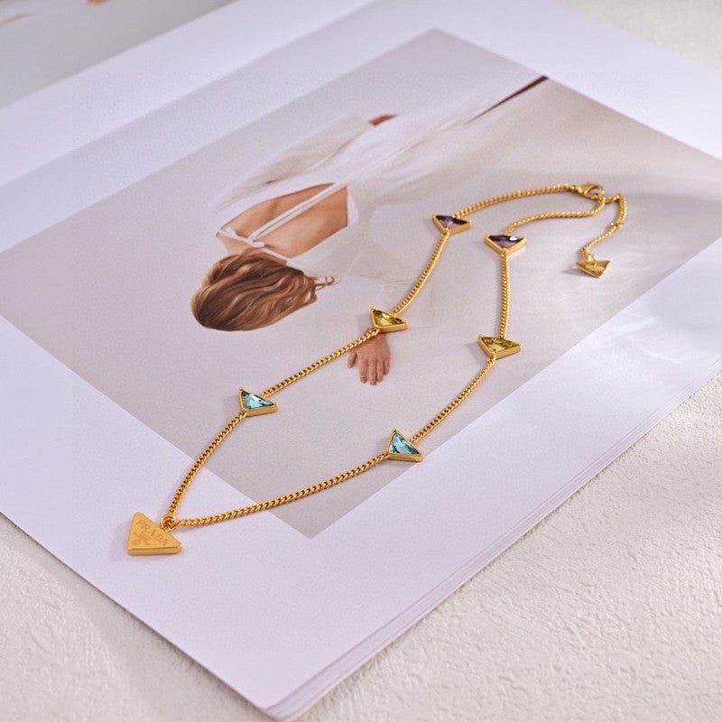 Prada Eternal Gold Semi-Precious Stones Necklace