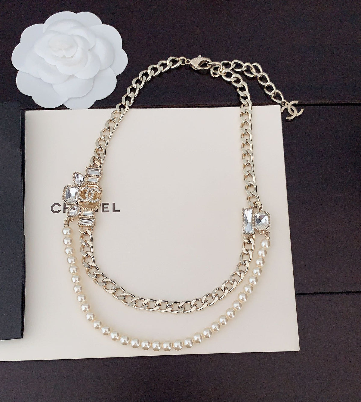 Chanel Pearls Crystal Necklace