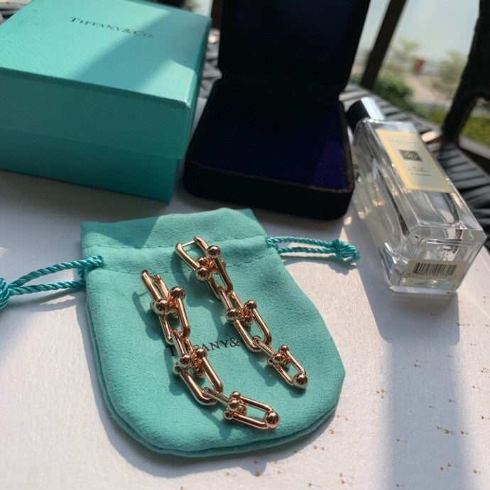 Tiffany HardWear Graduated Link Earrings - 18K Gold