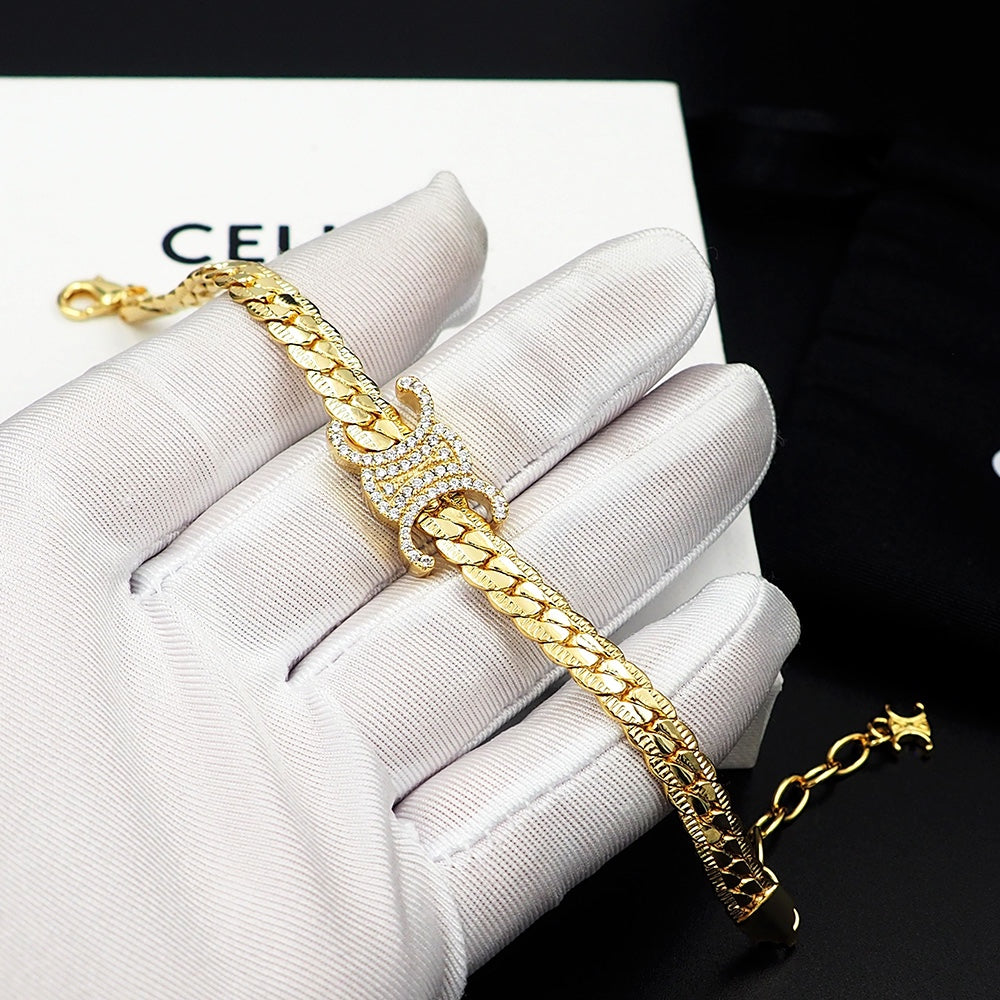 Celine Triomphe Diamond Bracelet