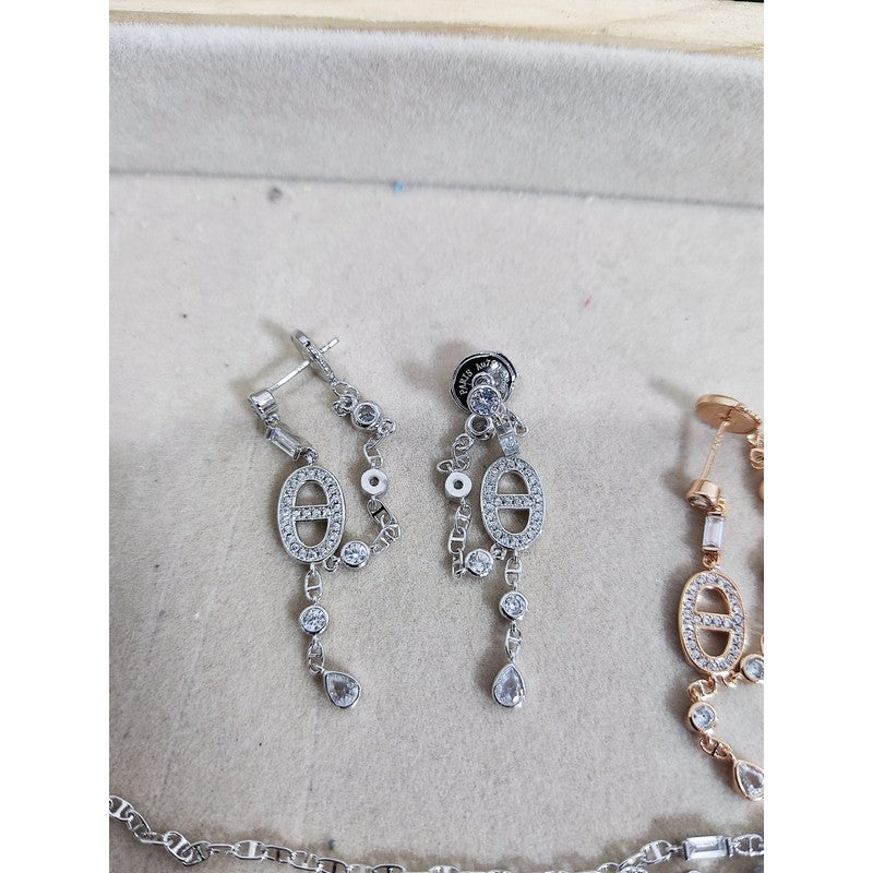 Hermes Chaine D'ancre Chaos Diamond Earrings