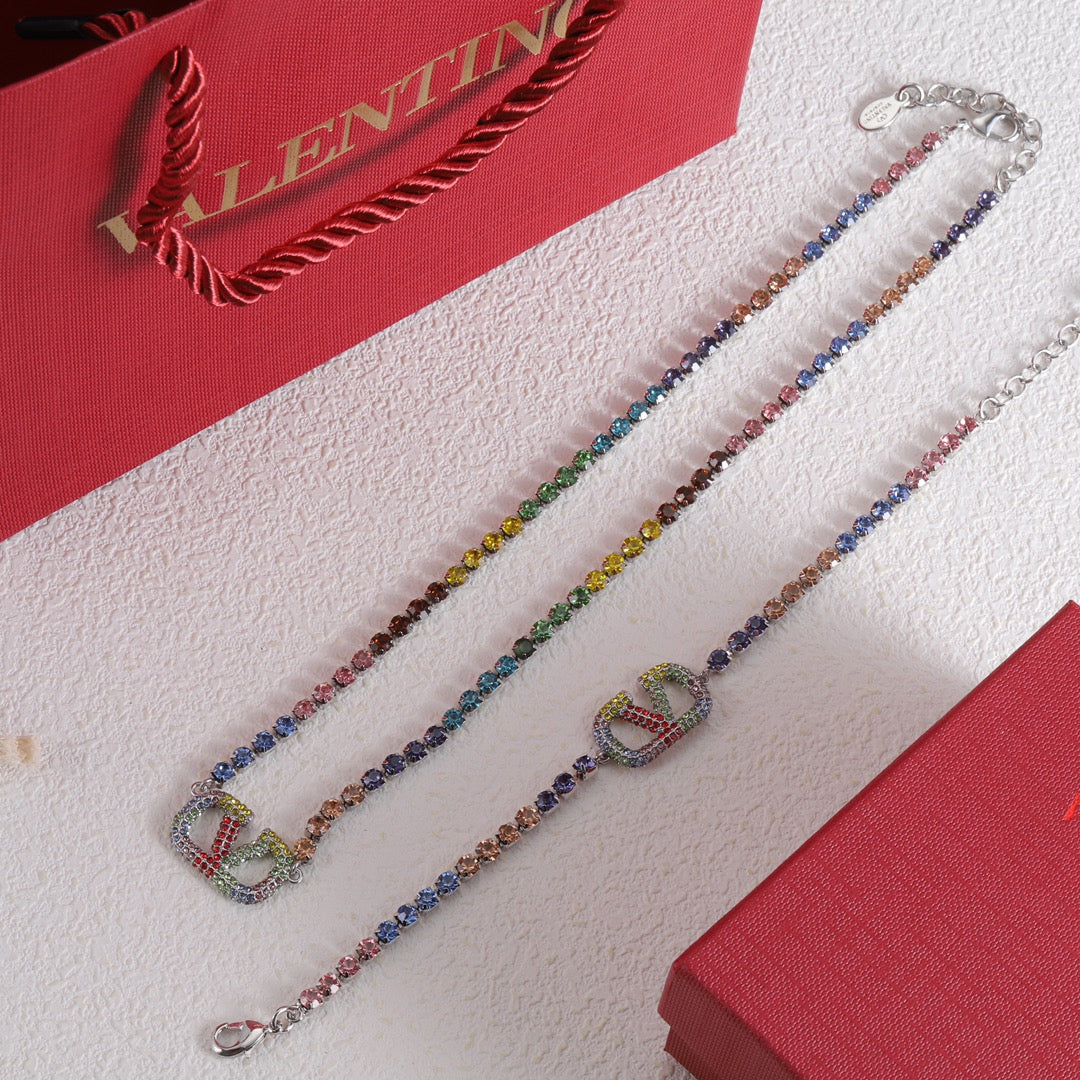 Valentino Multi-Color Crystal Necklace