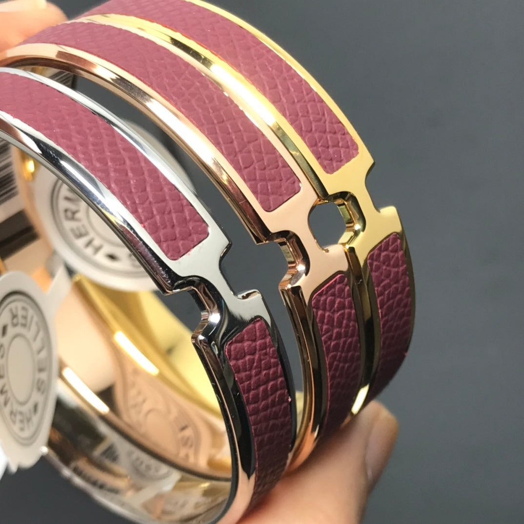 Hermes Olympe Rouge Bracelet