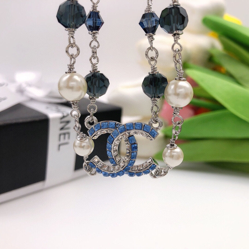 Chanel Blue Resin Necklace