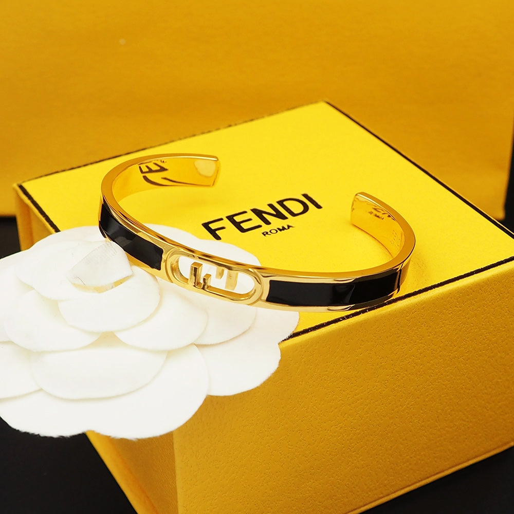 Fendi Open Cuff Bracelet - 18K Gold