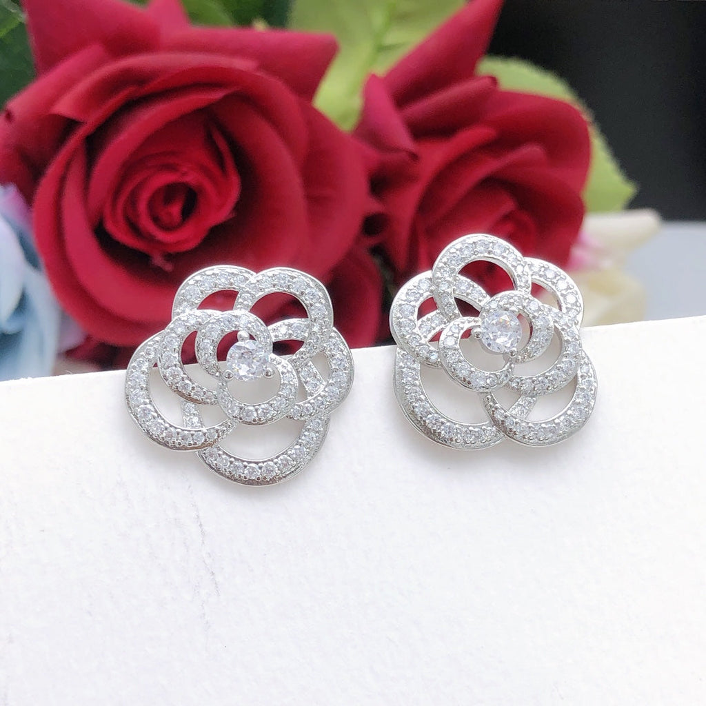 Chanel Camellia Diamond Earrings