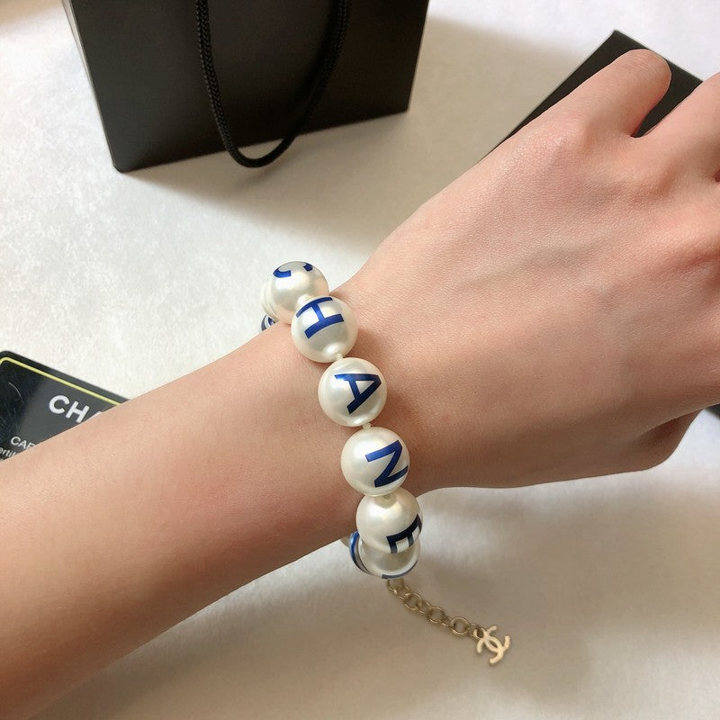 Chanel Blue Pearl Bracelet