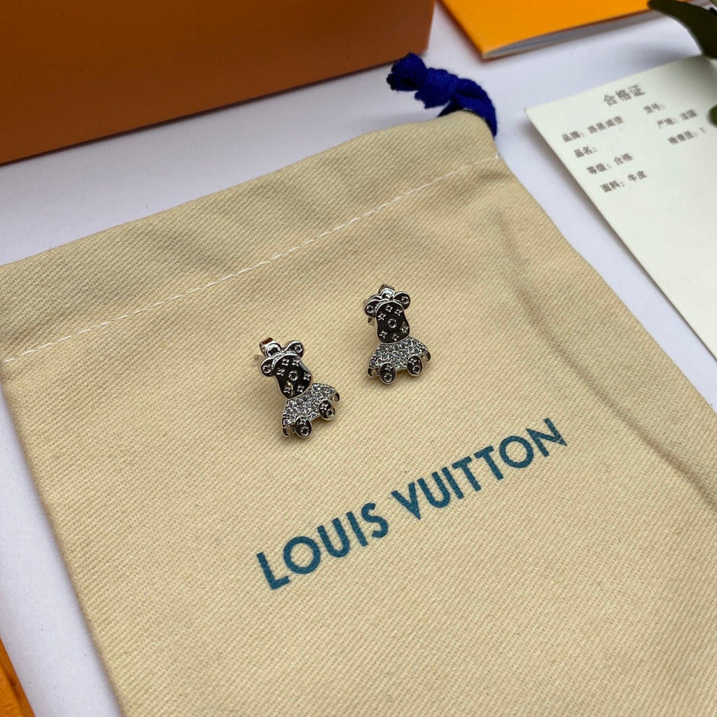 Louis Vuitton Bear Earrings - 18K Gold