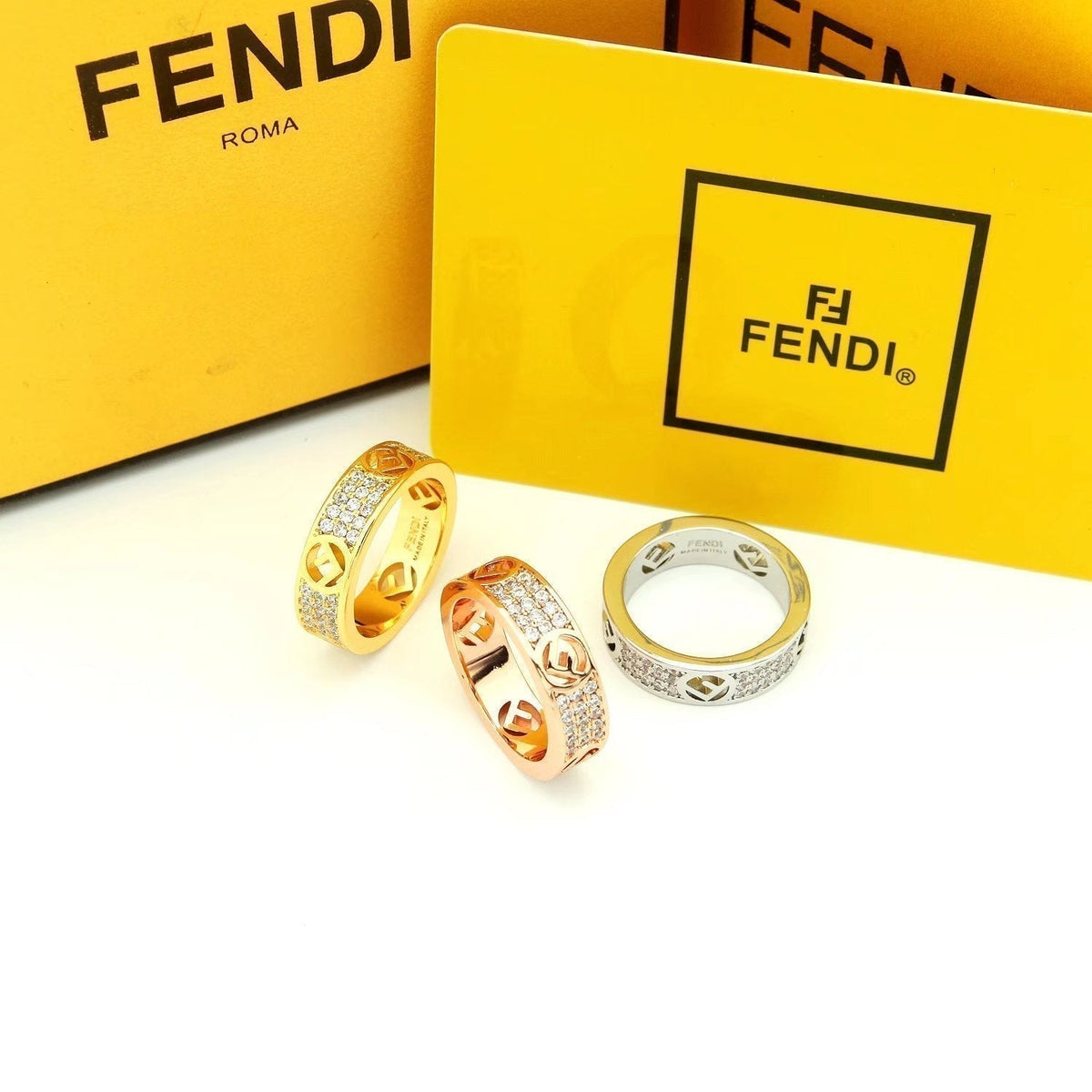 Fendi Is Ring - 18K White Gold