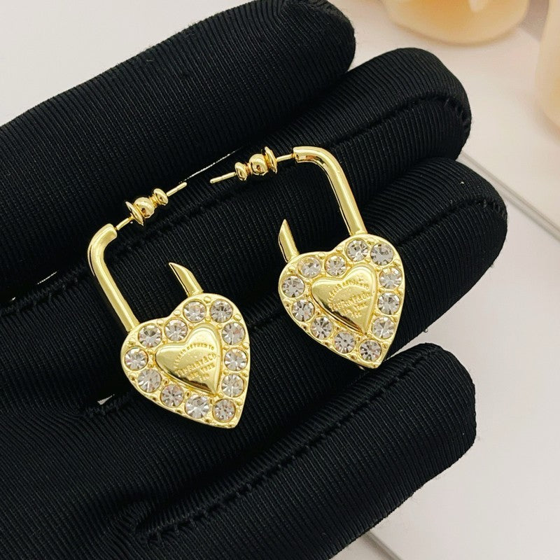 Tiffany Diamond Heart Earrings - 18K Gold