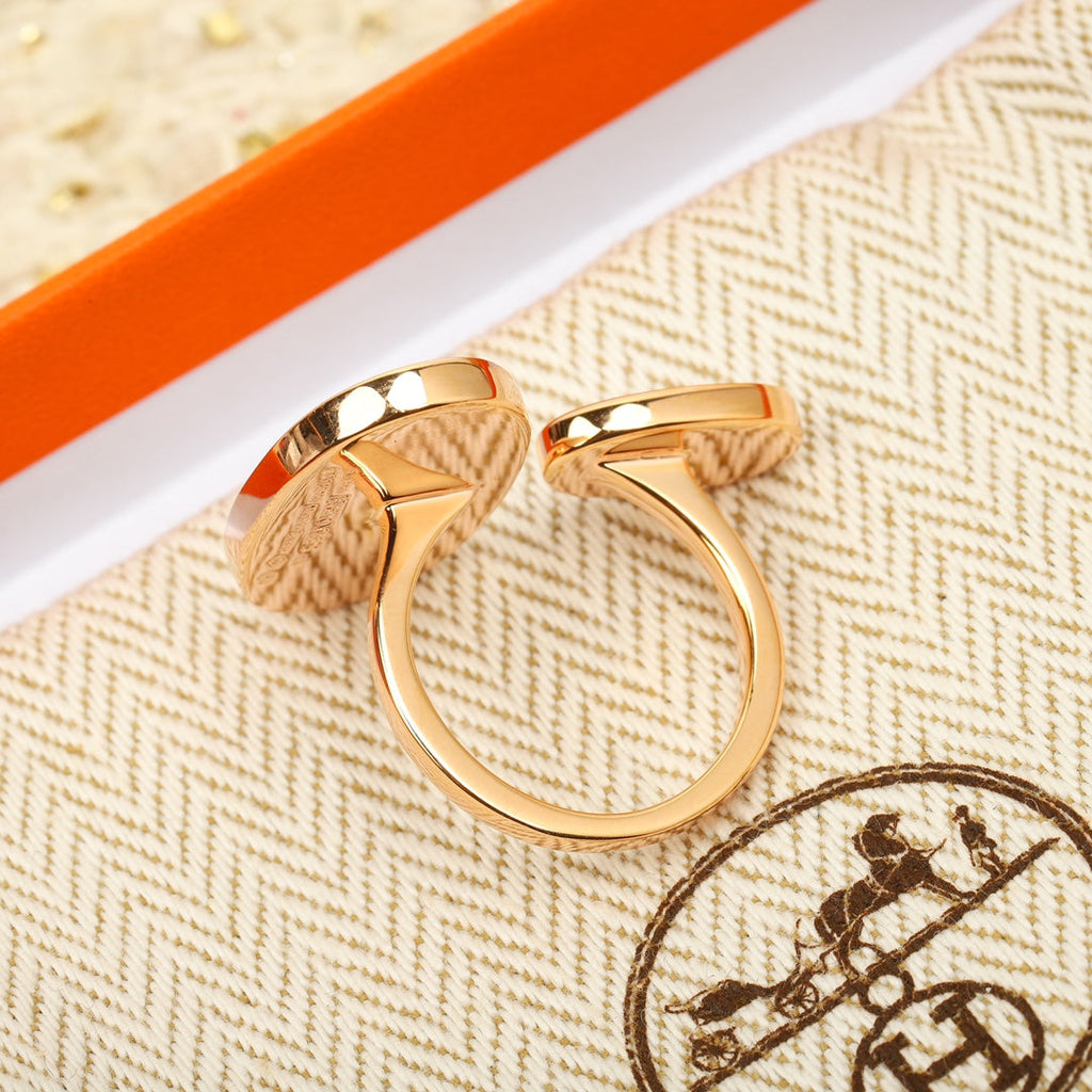 Hermes Chaine D'ancre Verso Large Ring - 18K Rose Gold