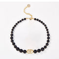 Dior 30 Montaigne Choker Black Pearl Necklace