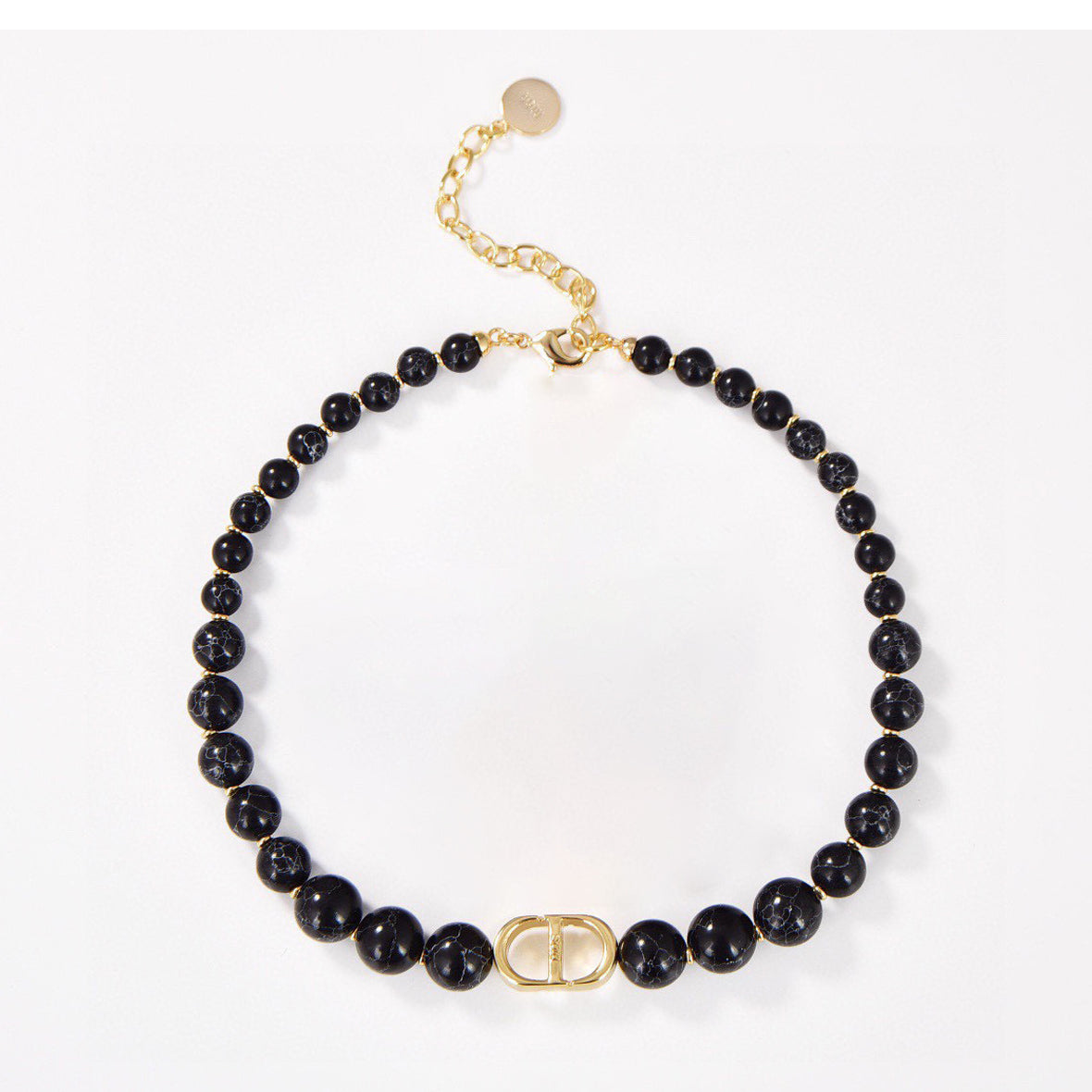 Dior 30 Montaigne Choker Black Pearl Necklace